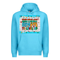 Ocean Blue birthday boy to level up Premium Hoodie - JahusDesignShop