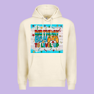 Birthday Boy To Level Up Premium Hoodie Designed By Jahusdesignshop