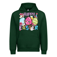 Forest Green Happy Easter eggs Urban Hoodie - OliviaCreatesArt