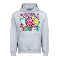 Heather Grey Happy Easter eggs Urban Hoodie - OliviaCreatesArt