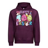 Mauve Wine Happy Easter eggs Urban Hoodie - OliviaCreatesArt