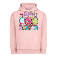Pigment Salmon Happy Easter eggs Urban Hoodie - OliviaCreatesArt