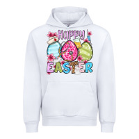 White Happy Easter eggs Urban Hoodie - OliviaCreatesArt