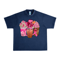Navy breast cancer coffee cups Urban Heavy Tee - NancyCooperArtShop