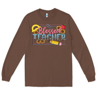 Chestnut blessed teacher Long Sleeve Tee - MaliasSmallBusiness