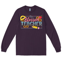Plum blessed teacher Long Sleeve Tee - MaliasSmallBusiness
