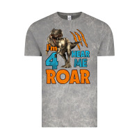 Cloud Rock i'm four hear me roar dinosaur birthday Vintage Tee - LillyAllenDesigns