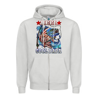 Dove Grey reel cool papa american flag bass fishing Zipper Hoodie - LillyAllenDesigns