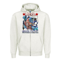 Oatmeal Heather reel cool papa american flag bass fishing Zipper Hoodie - LillyAllenDesigns