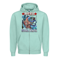 Reel Cool Papa American Flag Bass Fishing Zipper Hoodie | Teevron