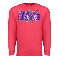 Cardinal I am a survivor purple ribbon Premium Sweatshirt - NancyCooperArtShop