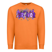Carrot I am a survivor purple ribbon Premium Sweatshirt - NancyCooperArtShop