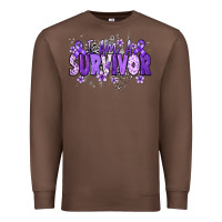 Chestnut I am a survivor purple ribbon Premium Sweatshirt - NancyCooperArtShop