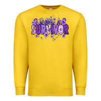 Lemon I am a survivor purple ribbon Premium Sweatshirt - NancyCooperArtShop