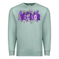 I Am A Survivor Purple Ribbon Premium Sweatshirt | Teevron