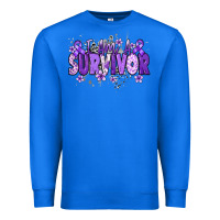 True Royal I am a survivor purple ribbon Premium Sweatshirt - NancyCooperArtShop