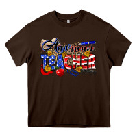 Chocolate Brown American Teacher Heavy Core Tee - Neo Western