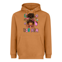 Meerkat Afro Messy Bun Dog Mom Heavyweight Hoodie - texasbilliewilder