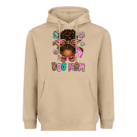 Mushroom Afro Messy Bun Dog Mom Heavyweight Hoodie - texasbilliewilder