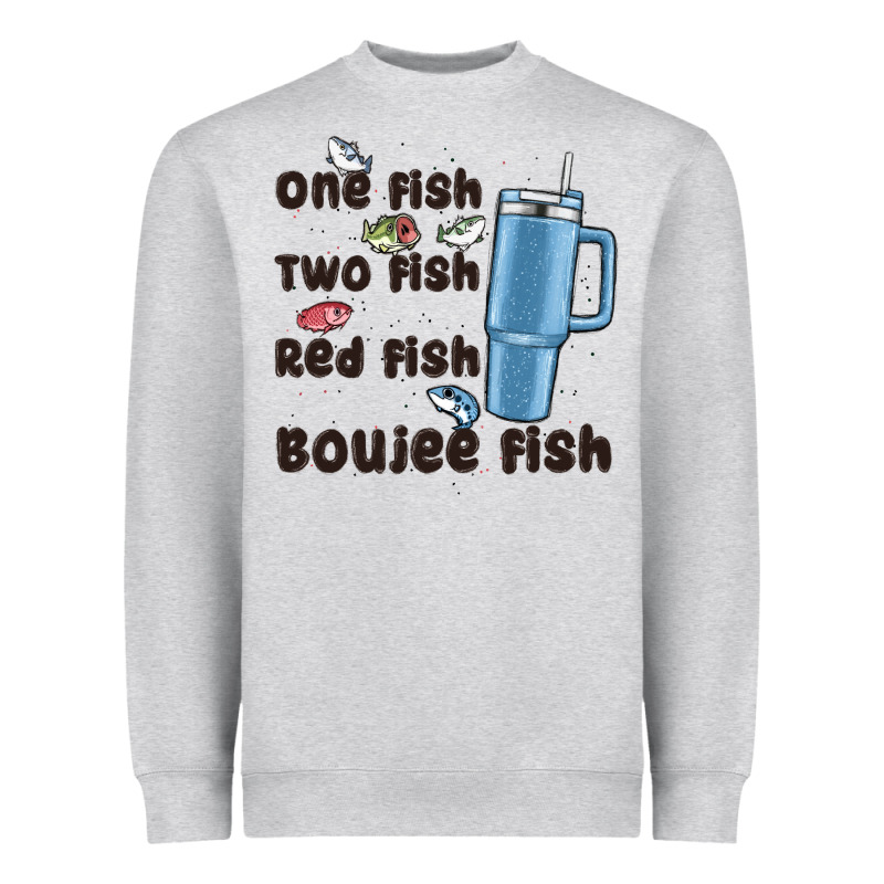 One Fish Two Fish Red Fish Boujee Fish Heavyweight Sweatshirt by MaliasSmallBusiness | Teevron