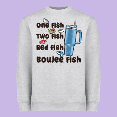 One Fish Two Fish Red Fish Boujee Fish Heavyweight Sweatshirt Designed By Maliassmallbusiness