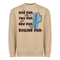 Mushroom one fish two fish red fish boujee fish Heavyweight Sweatshirt - MaliasSmallBusiness