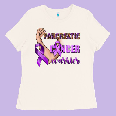 Pancreatic Cancer Warrior Ladies Tee Designed By Texasbilliewilder