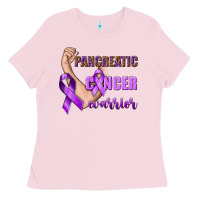 Bubblegum Pink Pancreatic Cancer Warrior Ladies Tee - texasbilliewilder