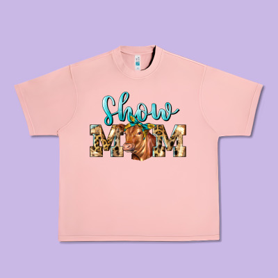 Western Show Mom Red Angus Urban Heavy Tee Designed By Lillyallendesigns