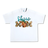 White Western Show Mom Red Angus Urban Heavy Tee - LillyAllenDesigns