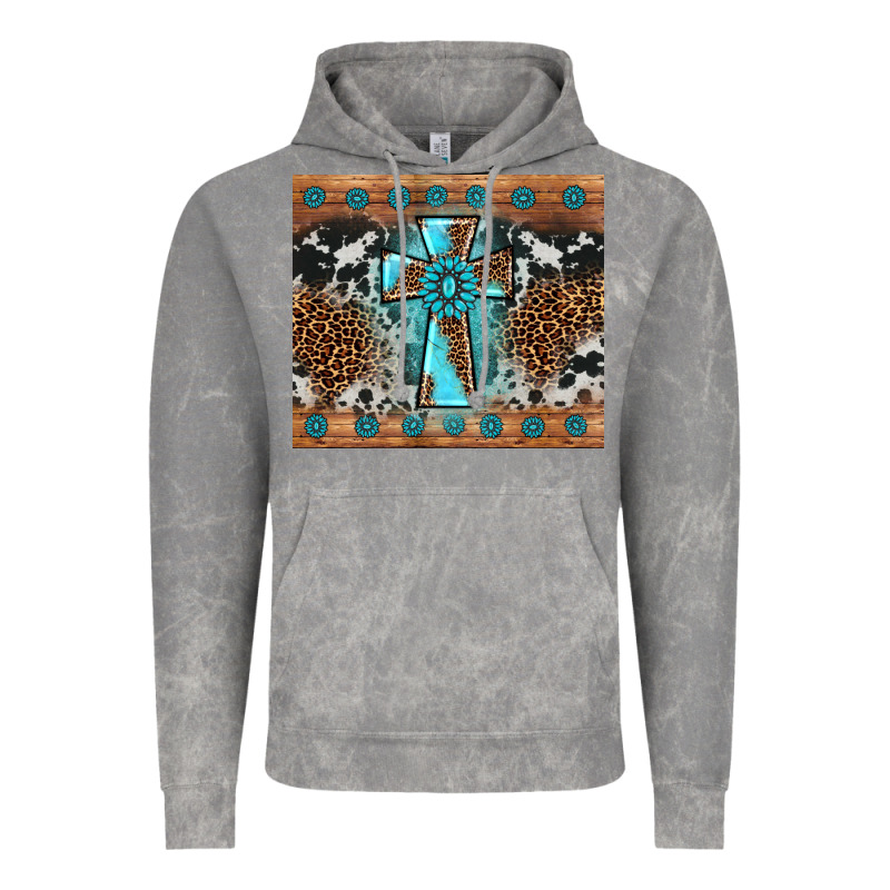 Gemstone Leopard Cross Vintage Hoodie by AdoDesignShop | Teevron