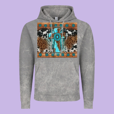 Gemstone Leopard Cross Vintage Hoodie Designed By Adodesignshop