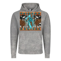 Cloud Rock gemstone leopard cross Vintage Hoodie - AdoDesignShop