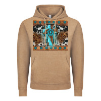 Vintage Coffee gemstone leopard cross Vintage Hoodie - AdoDesignShop