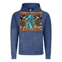 Vintage Denim gemstone leopard cross Vintage Hoodie - AdoDesignShop