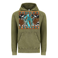 Vintage Olive gemstone leopard cross Vintage Hoodie - AdoDesignShop