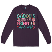 Plum daddy's little girl mommy's whole world Long Sleeve Tee - MaliasSmallBusiness
