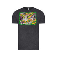 Vintage Black mardi gras umbrella background Vintage Tee - BarkalooDesign