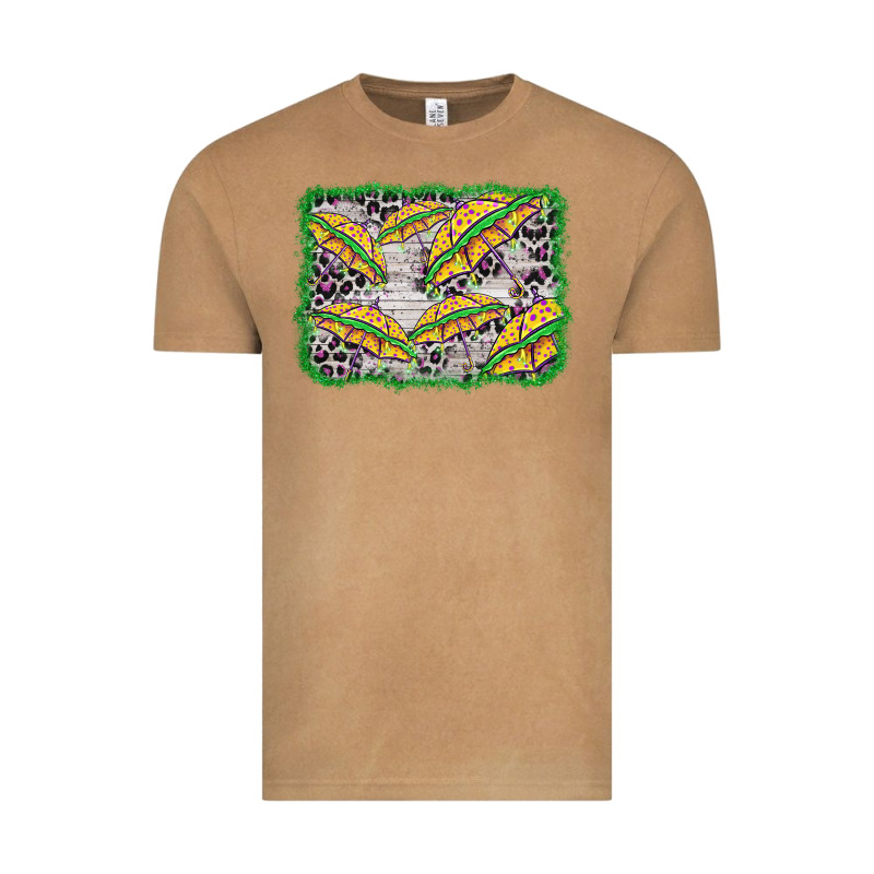 Mardi Gras Umbrella Background Vintage Tee by BarkalooDesign | Teevron