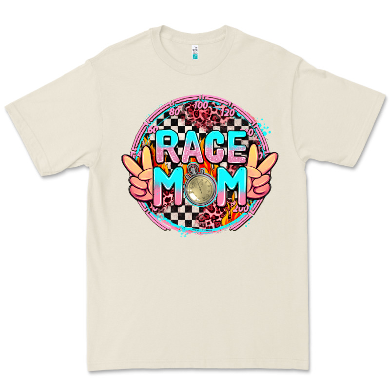 Race Mom With Leopard And Peace Hand Premium Tee by AdoDesignShop | Teevron