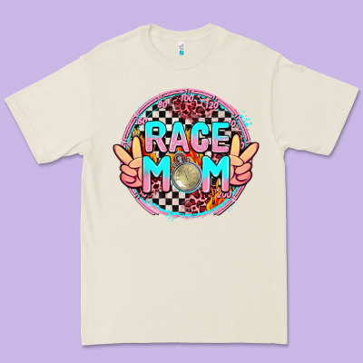 Race Mom With Leopard And Peace Hand Premium Tee Designed By Adodesignshop