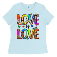 Baby Blue love is love Ladies Tee - Zillion Design Studio