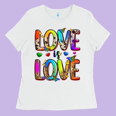 Love Is Love Ladies Tee Designed By Zillion Design Studio