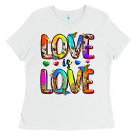 White love is love Ladies Tee - Zillion Design Studio