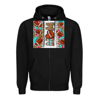 Black american football mom Zipper Hoodie - LillyAllenDesigns