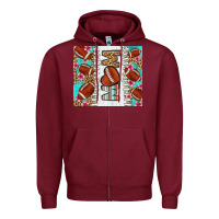 Burgundy american football mom Zipper Hoodie - LillyAllenDesigns
