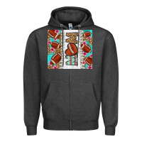 Charcoal Heather american football mom Zipper Hoodie - LillyAllenDesigns