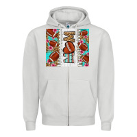 Dove Grey american football mom Zipper Hoodie - LillyAllenDesigns