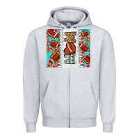 Heather Grey american football mom Zipper Hoodie - LillyAllenDesigns