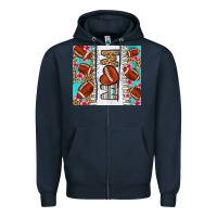 Navy american football mom Zipper Hoodie - LillyAllenDesigns